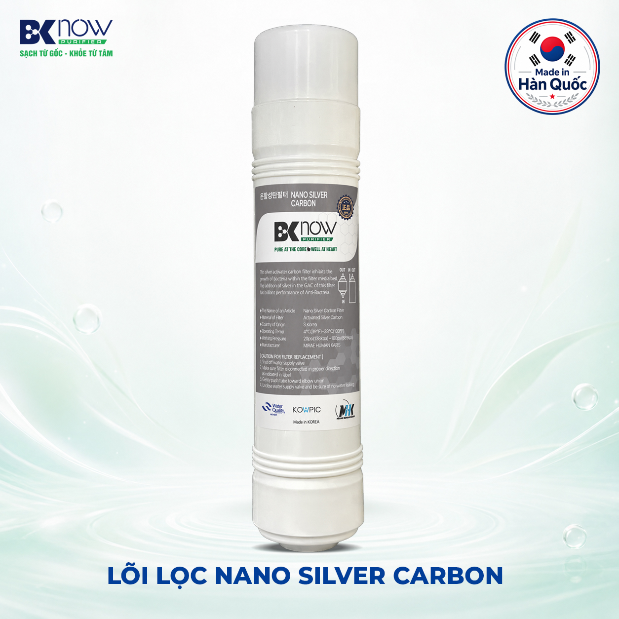 Lõi lọc Nano Silver Carbon Hàn Quốc