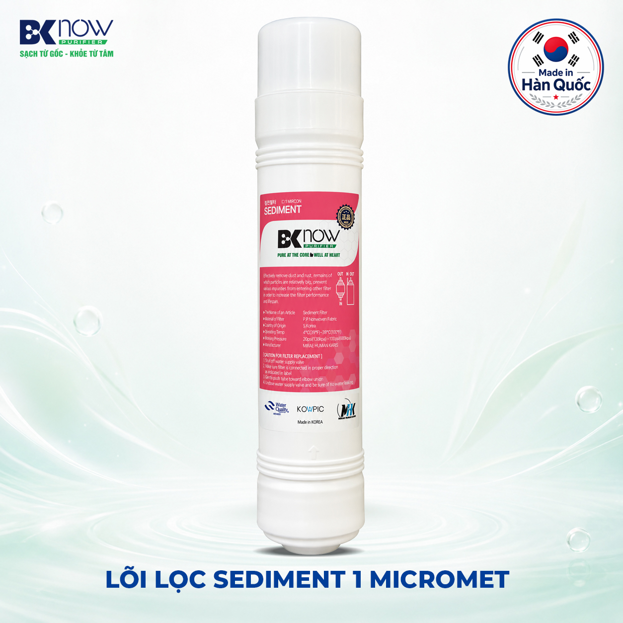 lõi lọc Sediment 1 Micron Hàn Quốc