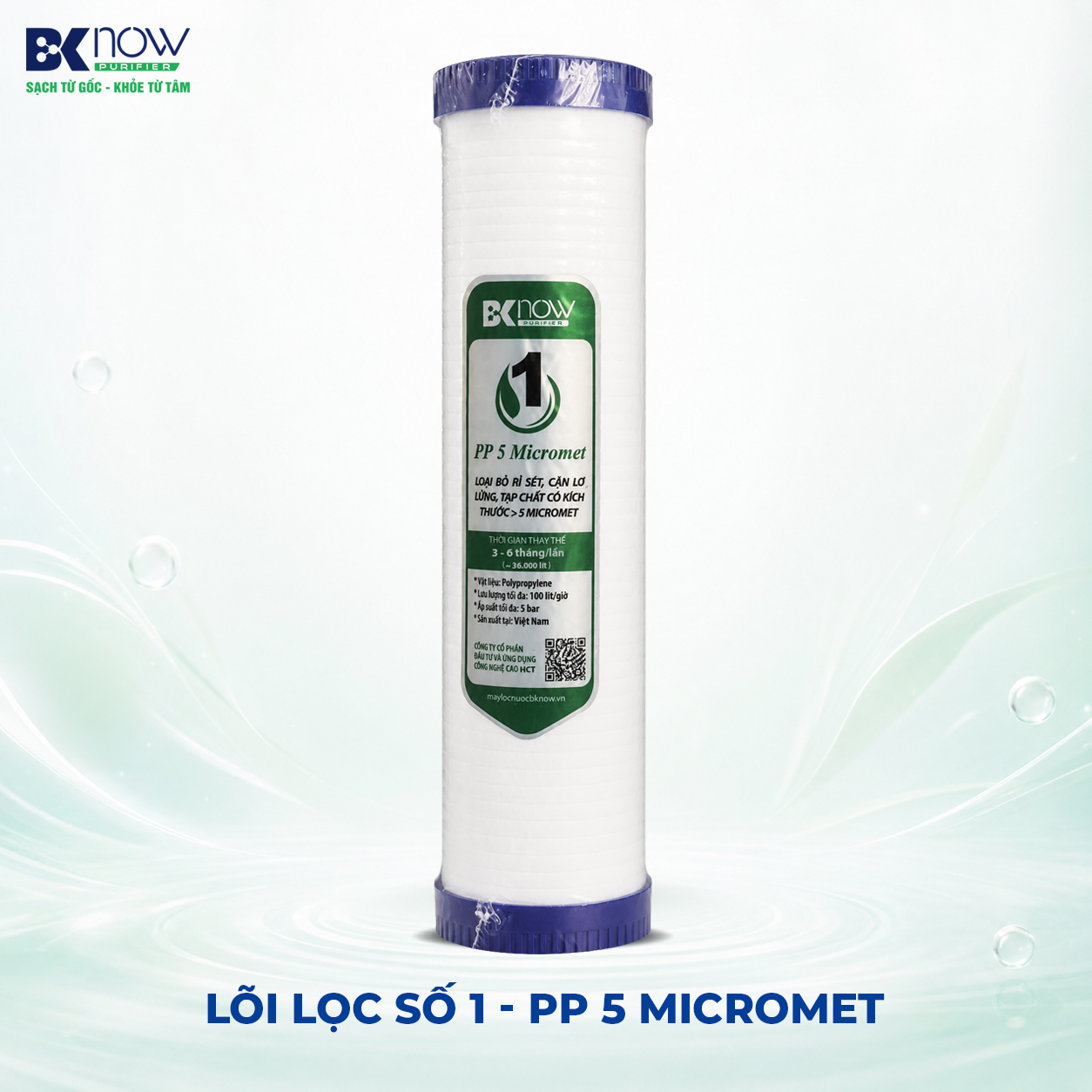 Lõi lọc nước số 1 (lõi lọc pp 5 micron)