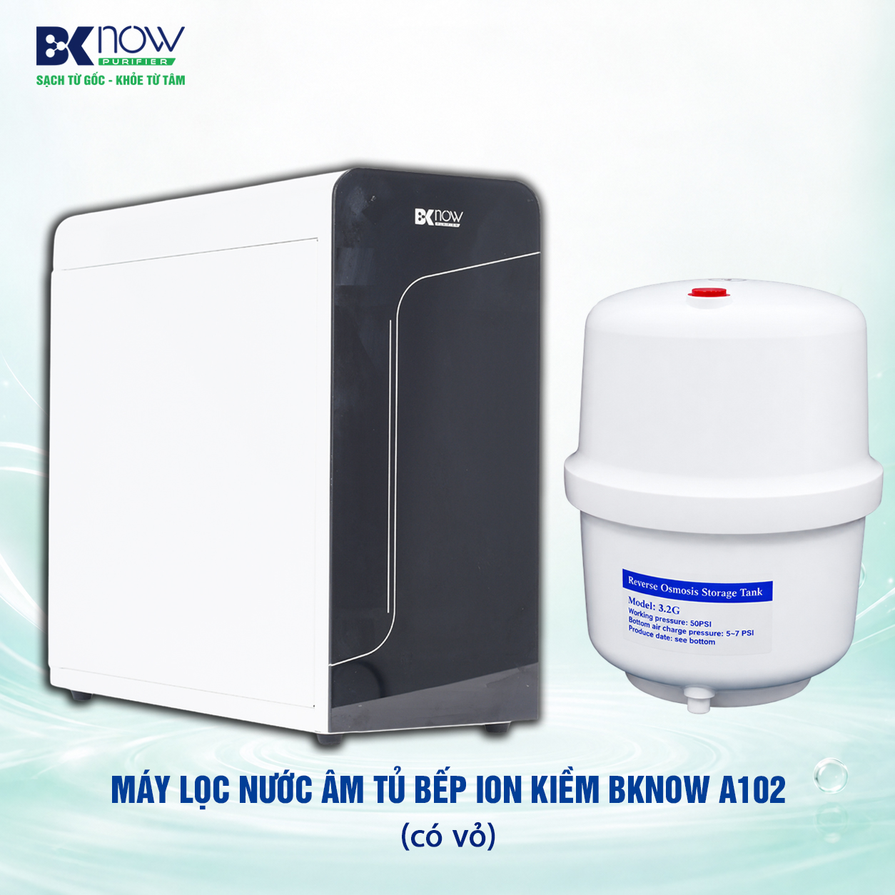 Máy lọc nước âm tủ bếp Ion Kiềm BKNOW A102