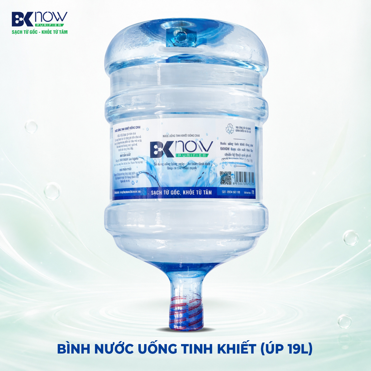 Bình nước uống tinh khiết BKNOW 19 lít (loại bình úp)